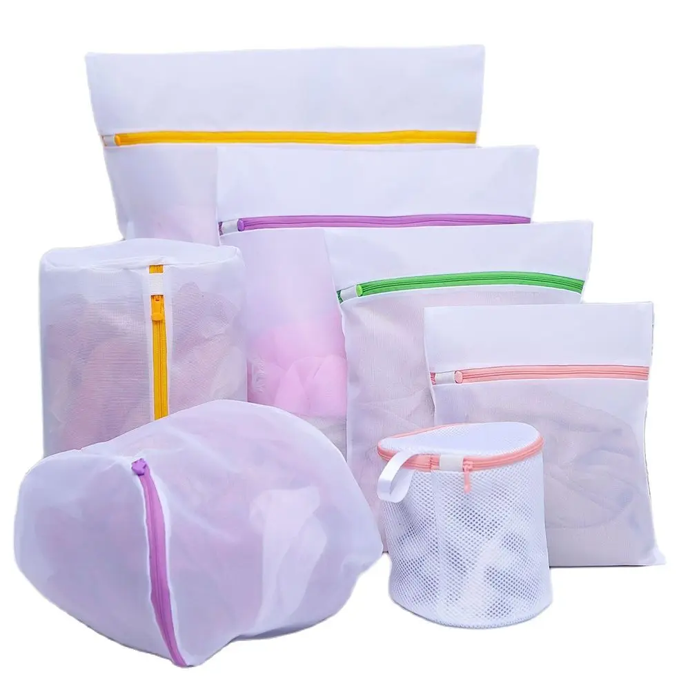 

7 Pcs Laundry bag Zipped Wash Mesh Bag Clothing Care Foldable Protection Washing Net Filter for Lingerie Underwear Bra Sock