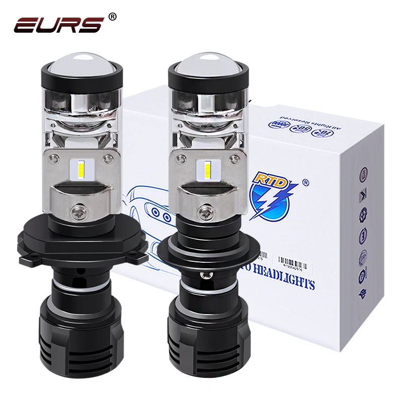 

2020 FactoryLED Light Bulb H4 HB2 hi/lo Motorcycle/LED Conversion Kit with Mini Projector Lens 9600LM 12v/24v H4 Led Canbus Bulb