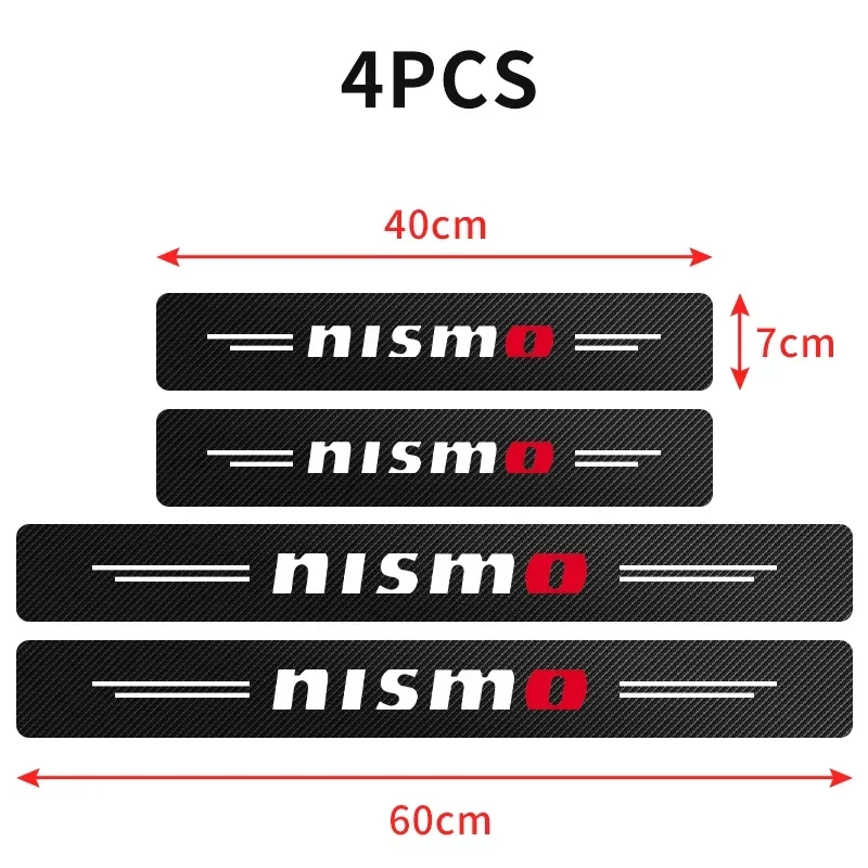 

4 шт. наклейки на порог из углеродного волокна для Nissan Nismo Qashqai J10 J11 T31 T32 Juke Micra Leaf Sentra Patrol, Стайлинг автомобиля