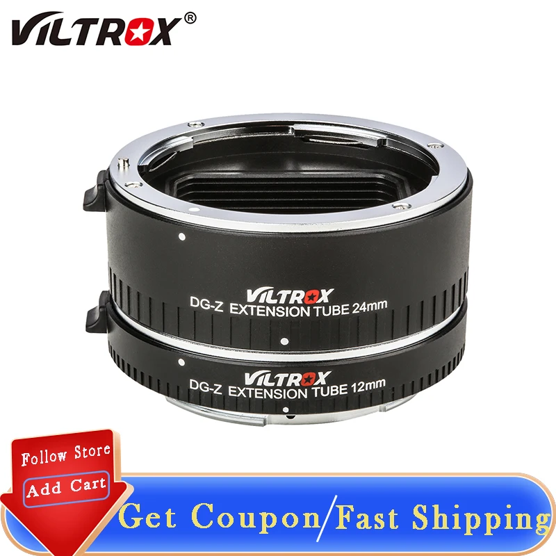 Viltrox DG-Z Extension Tube Lens Adapter Auto Focus Aperture Adjust for Nikon Z Mount (12mm+24mm) Camera Lens Z6II Z7 Z50