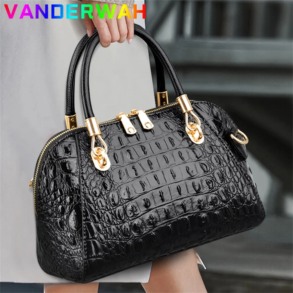 

Luxury Designer Ladies Handbag Crocodile Pattern Women Tote Oblique Bag European and American Style Messenger Shoulder Large Sac