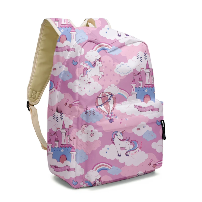 2022 New Unicorn Girl School Bags for Primary Secondary Students Fashion Cute Large Capacity Backpack for Travel