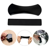 universal magic stick black flourish lama sticker wall bedside phone holder for smartphone washable nano rubber