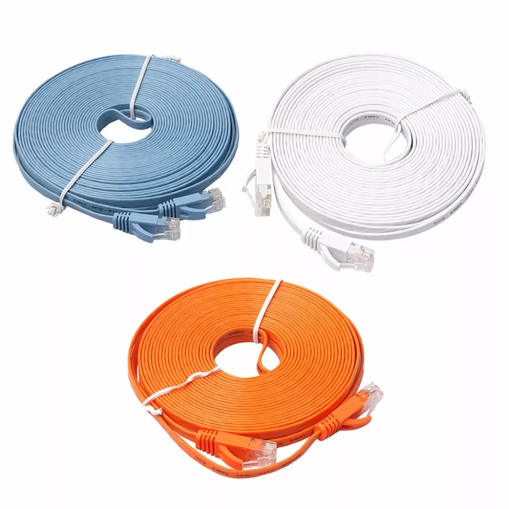 

CAT6 Internet Network Flat Cable Cord Patch Lead RJ45 For PC Router