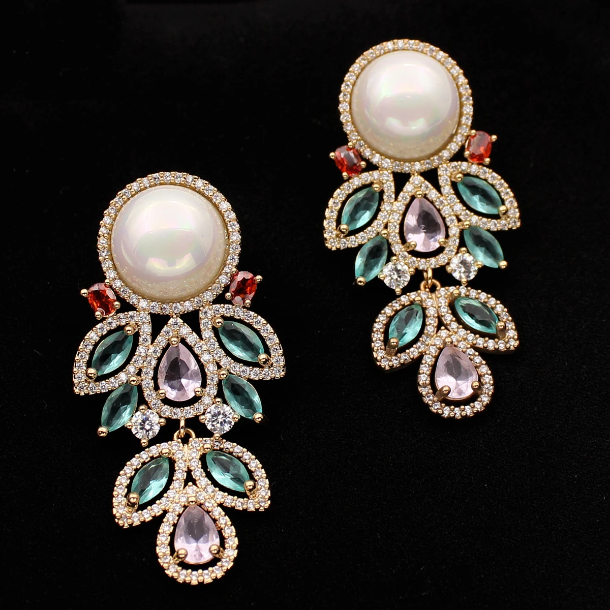 Роскошные ювелирные изделия Женские Висячие серьги блестящие серьги-подвески в