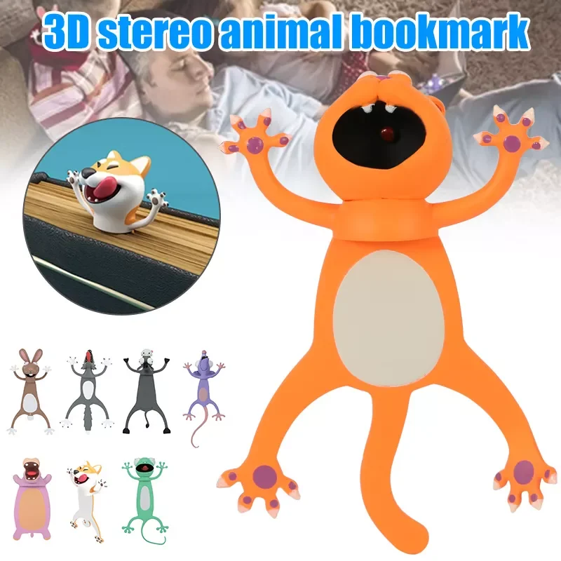 

Wacky Bookmark for More Fun Reading 3D Stereo Cartoon Lovely Animal Student Gift Office School Supplies Bookmark Wacky Bookmark