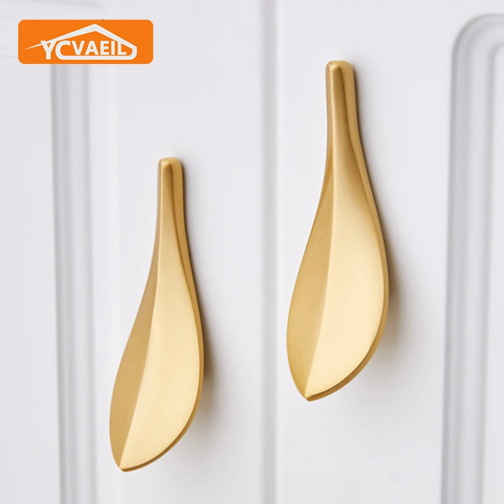 1 шт. ручка для шкафа в форме листа 32 мм из цинкового сплава | Строительство и