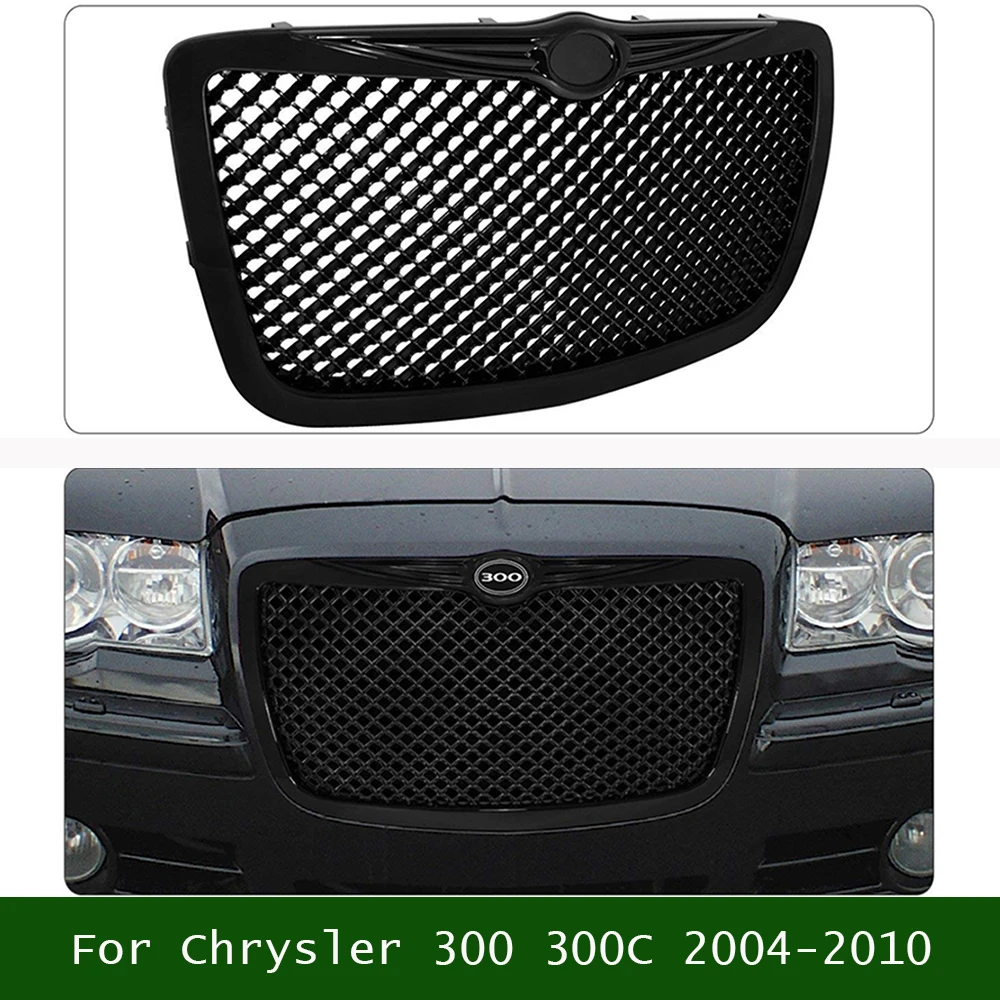 

For Chrysler 300 300C 2004-2010 Car Modification Parts Front Trim Mesh Cover Bumper Grill Upper Racing Grills Radiator Grille