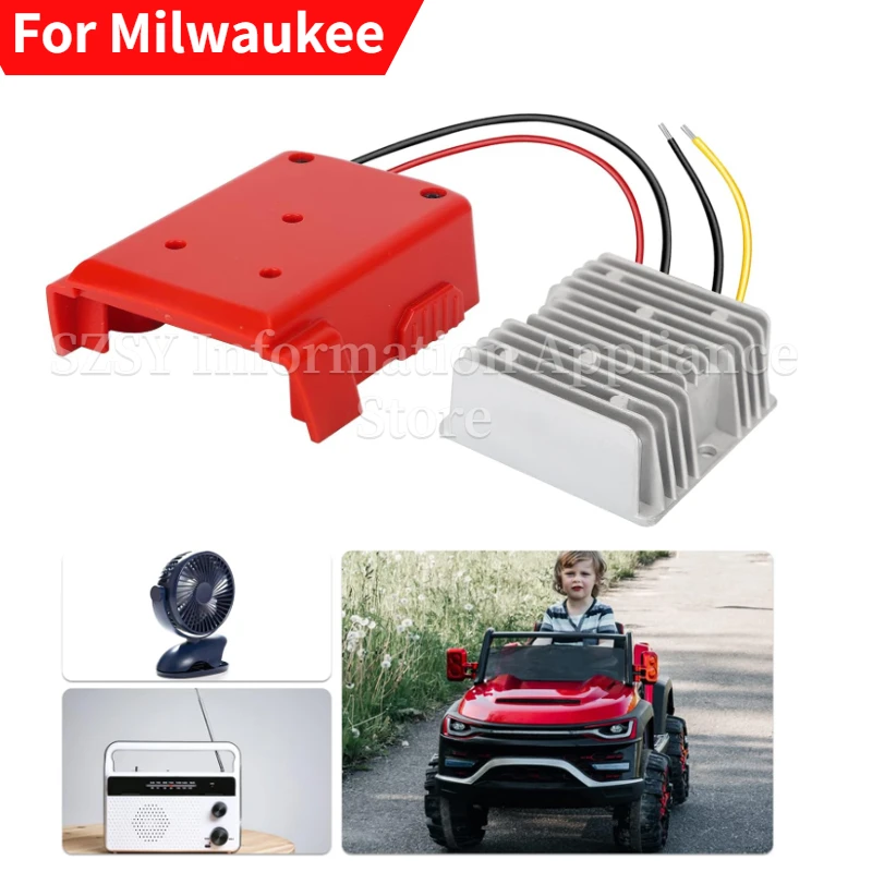 Адаптер питания для Milwaukee M-18, литий-ионная батарея 18 В до 12 В, понижающий преобразователь, регулятор 15 А, 180 Вт, разъемы, преобразование, электроинструмент «сделай сам» Адаптер питания для Milwaukee M-18, литий-ионная батарея 18 В до 12 В, понижающий преобразователь, регулятор 15 А, 180 Вт, разъемы, преобразование, электроинструмент «сделай сам»