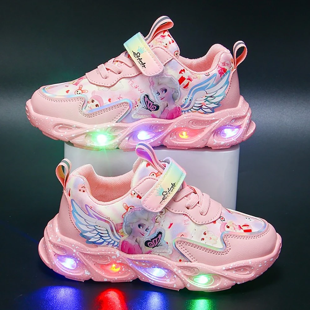 Новинка Весна 2022 повседневные кроссовки для девочек со светодиодной подсветкой