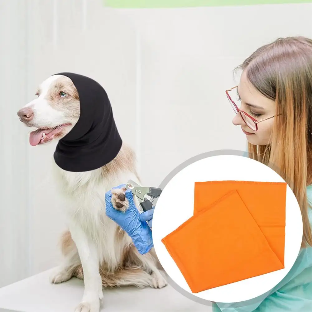 

Comfortable Pet Ear Cover Soft Warm Pet Ear Cover High Elasticity Noise Reduction Anxiety Relief Windproof Resistant for Outdoor