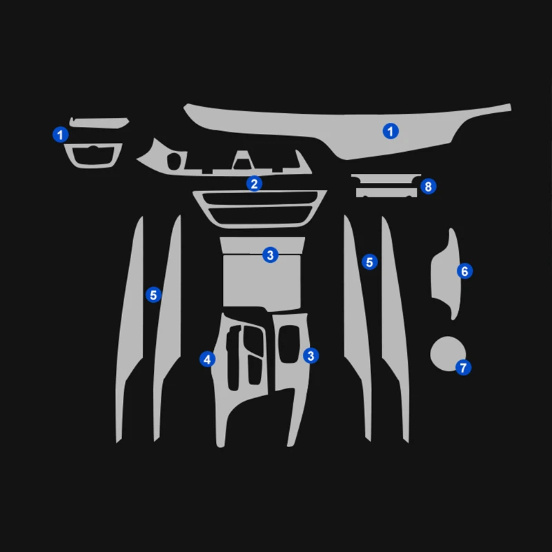 

TPU for BMW 1 2 3 5 7 Series 525 528 530 540 730 740 Transparent Film Car Interior Sticker Central Control Gear Door Air Panel