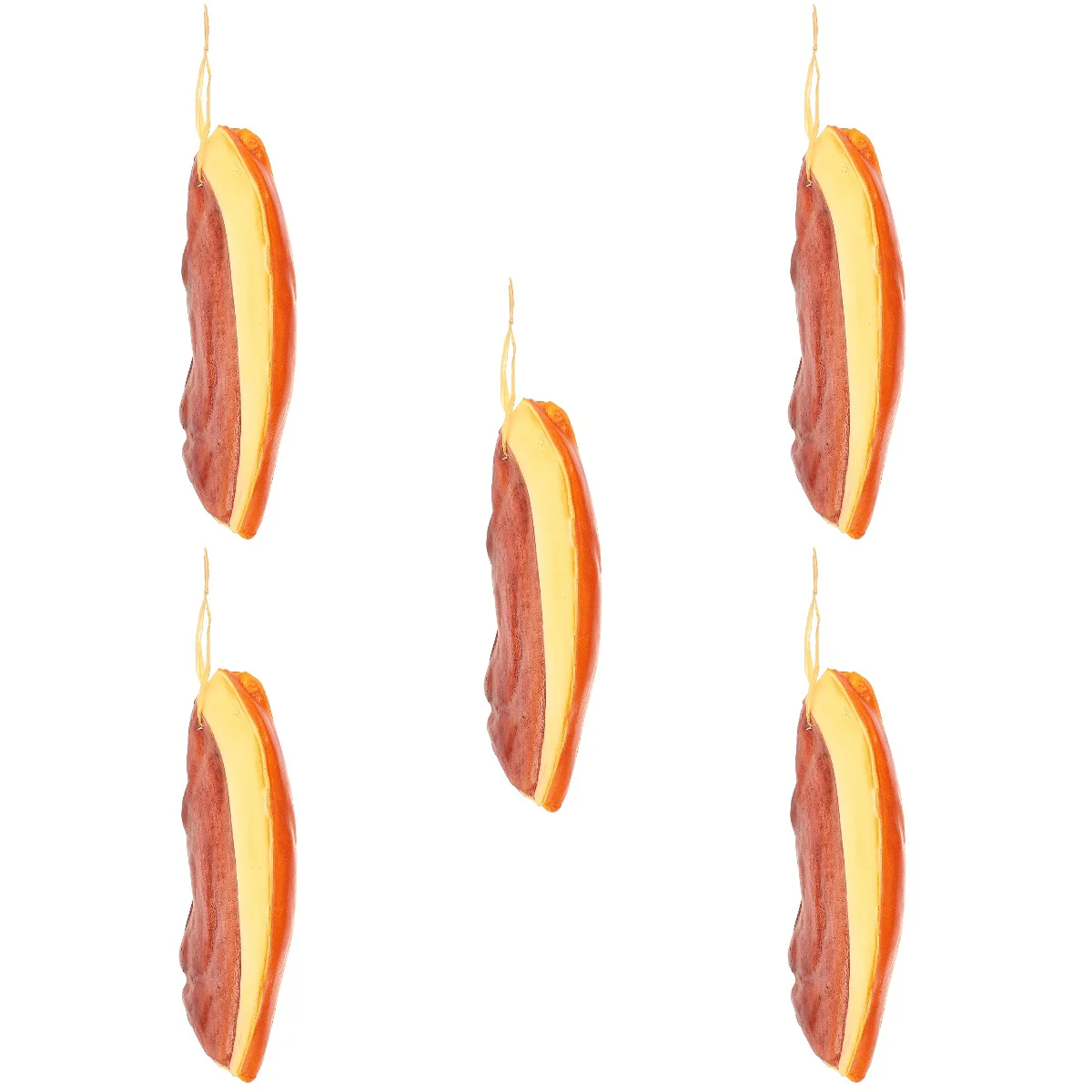 

5pcs Simulation Bacon Model Prop Bacon Funny Home Bacon Decoration Festival Gift
