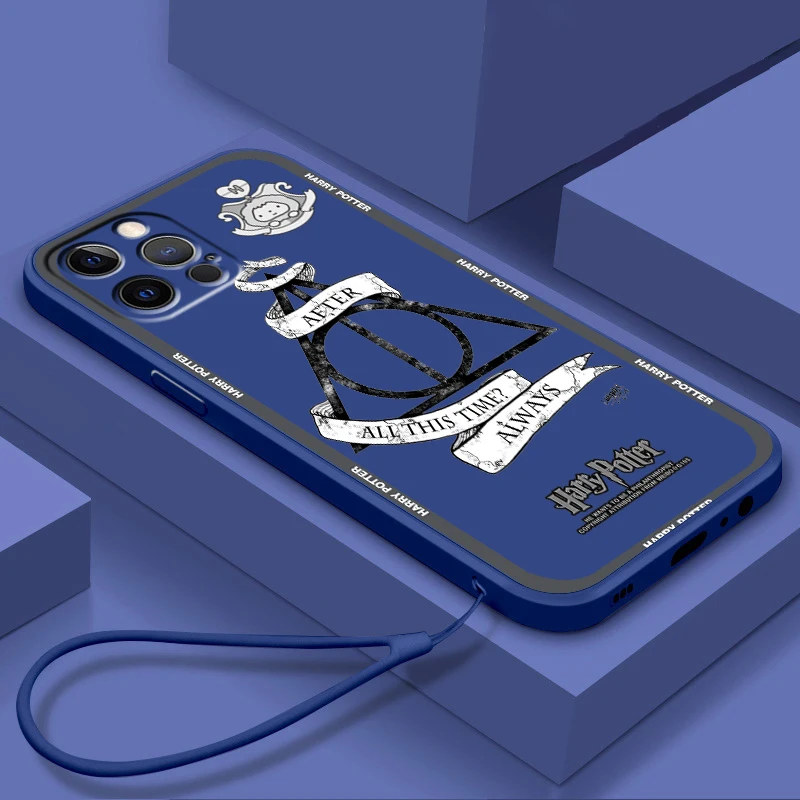 

Harries Wand Potters LoGo Phone Case For Apple iPhone 14 13 12 Mini 11 XS Pro Max X XR 8 7 6 Plus SE Soft Liquid Rope Cover