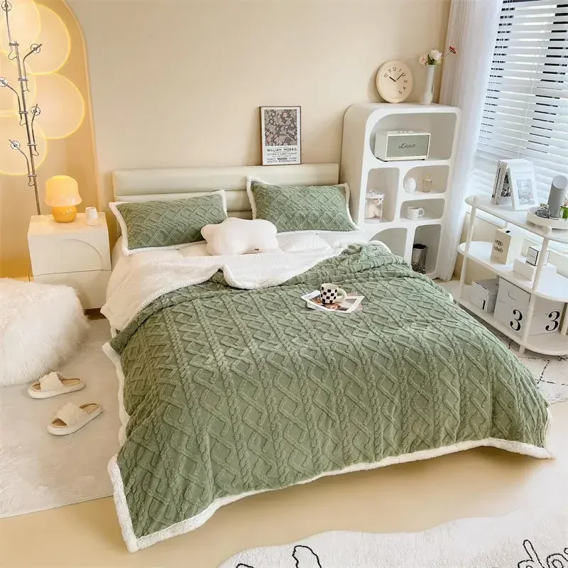 Флисовое одеяло в скандинавском стиле