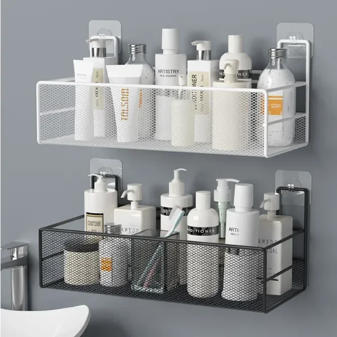 

Accessories Shelf Storage Shelf Storage Punch-free Organizer Shower Box Bathroom Bathroom Kitchen Wall Basket