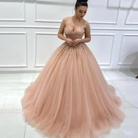 princess coral 2022 prom dresses sweetheart neck sparkly beading bodice formal evening pagenat party gowns sweet