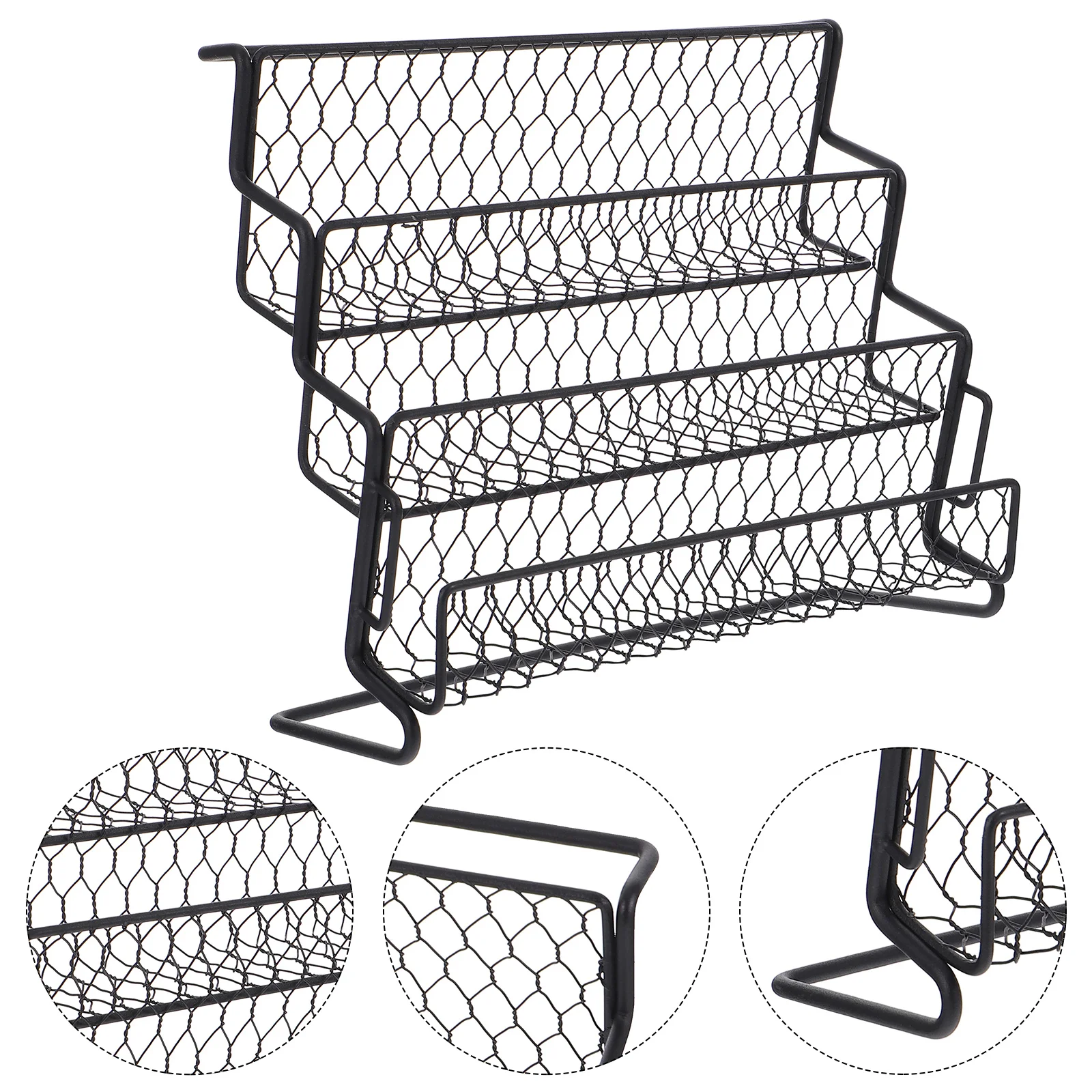 

1Pc Rack Fashion Countertop Spice Organizer Storage Shelf Spice Bottle Rack for Home Kitchen