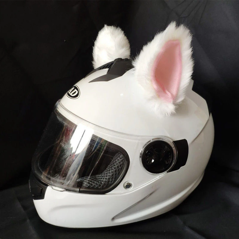

Motorcycle Helmet Devil Cat Ears Sexy Motocross Full Face Off Road Helmet Decoration Car Accessorie Headwear Sucker Auto Styling