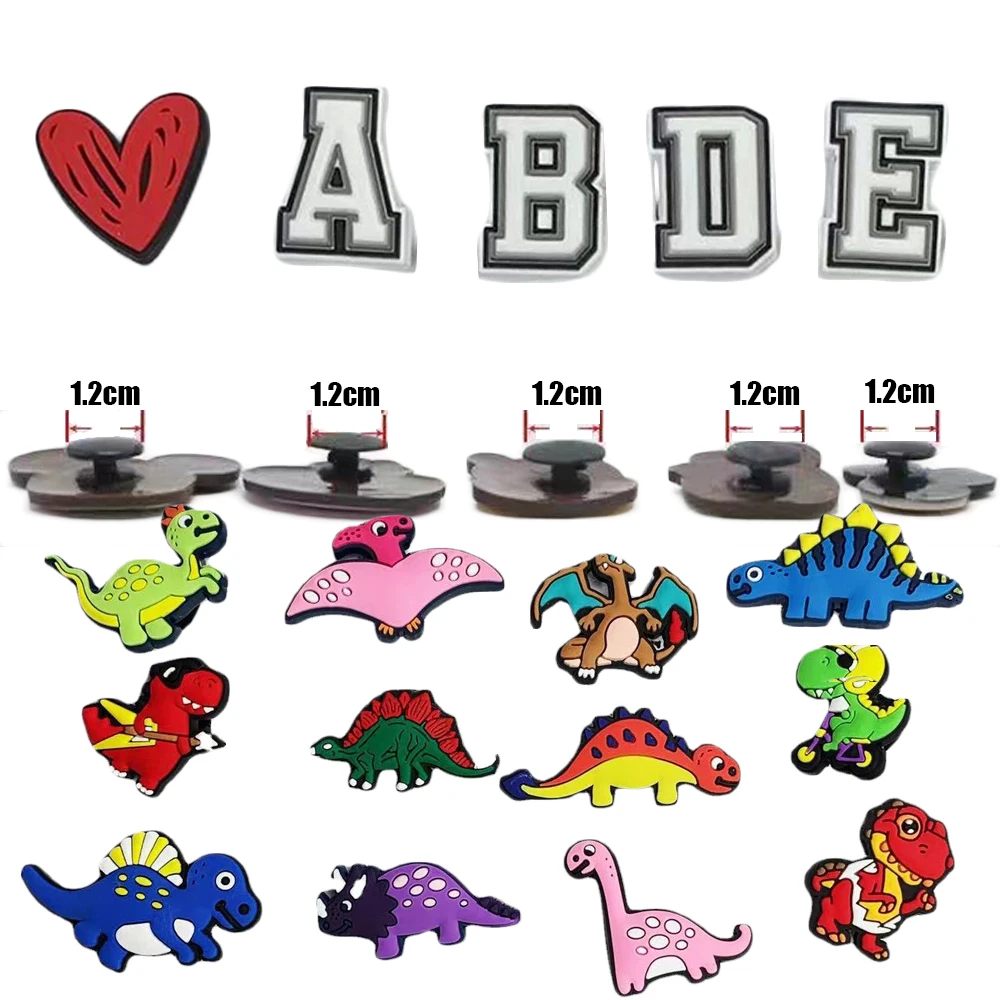 50-100PCS Croc Shoe Charms Decorations for Summer Shoes Accessories PVC Cartoon Letter Anime Shoe Buckle Wholesale Dropshipping