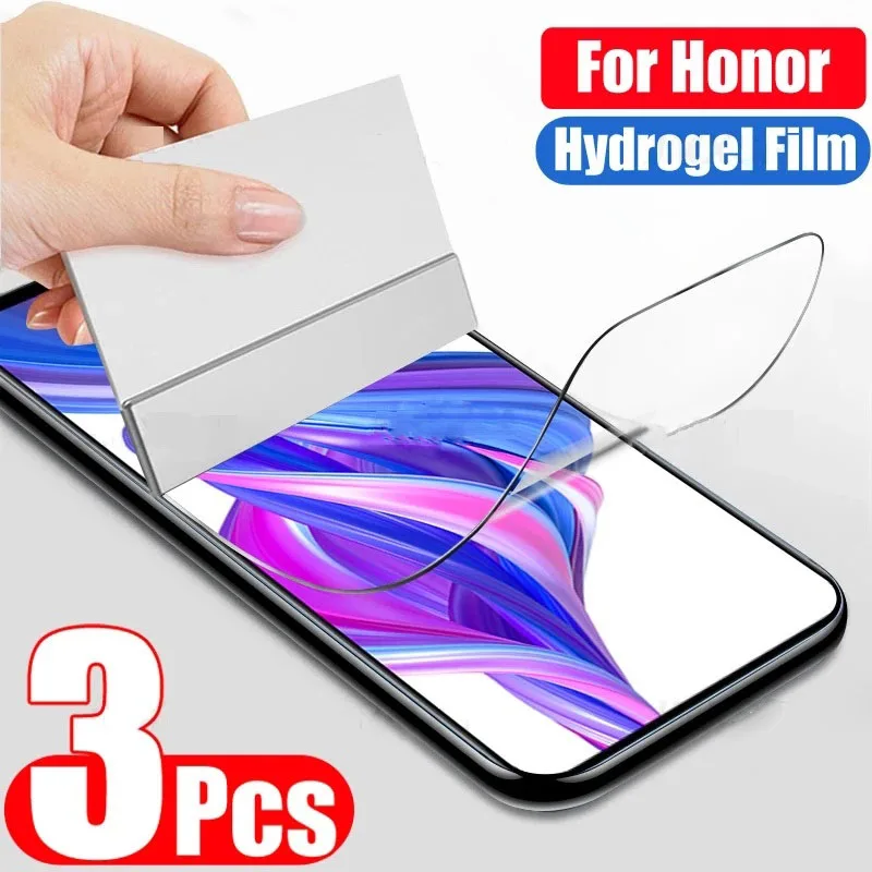 

3PCS 9999D Protective Film For Huawei Honor 8X 8A 8C 8S Hydrogel Screen Protector On Honor 9X 9A 9C 9S 9i 10i 20i 20S Play Film