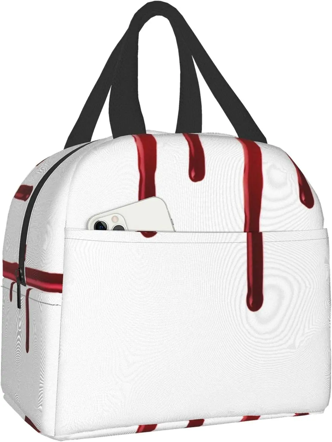 

Многоразовая сумка-холодильник для ланча с течением крови, страшный пугающий контейнер для Хэллоуина с зомби, сумка-тоут, водостойкий Ланч-...