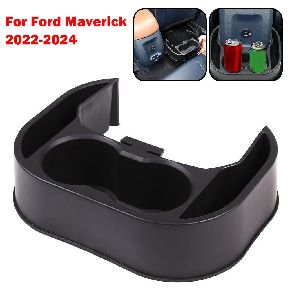 

Для Ford Maverick 2022 2023 2024, автомобильный держатель для стакана с водой на заднем сиденье, ящик для хранения, внутренний органайзер, ABS, автозапчасти, аксессуары, черный