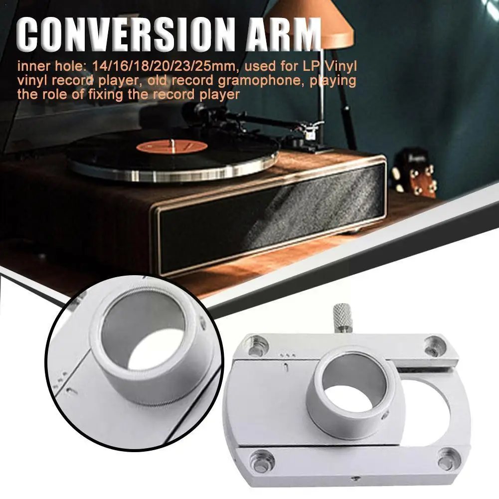 For LP Vinyl Record Player Tonearm Seat Dedicated Parts SME Arm 14/16/18/20/23/25mm Inner Hole Replacement Conversion Plate I0T2