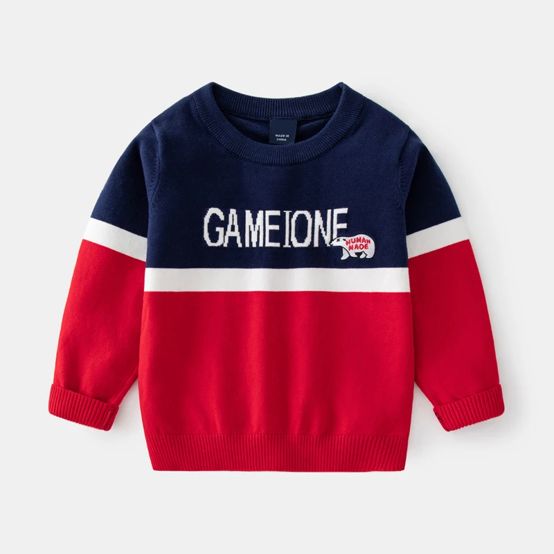 

Jumper Sweater Knit Boy Teenagers Clothes Winter Autumn Warm Tops For Child