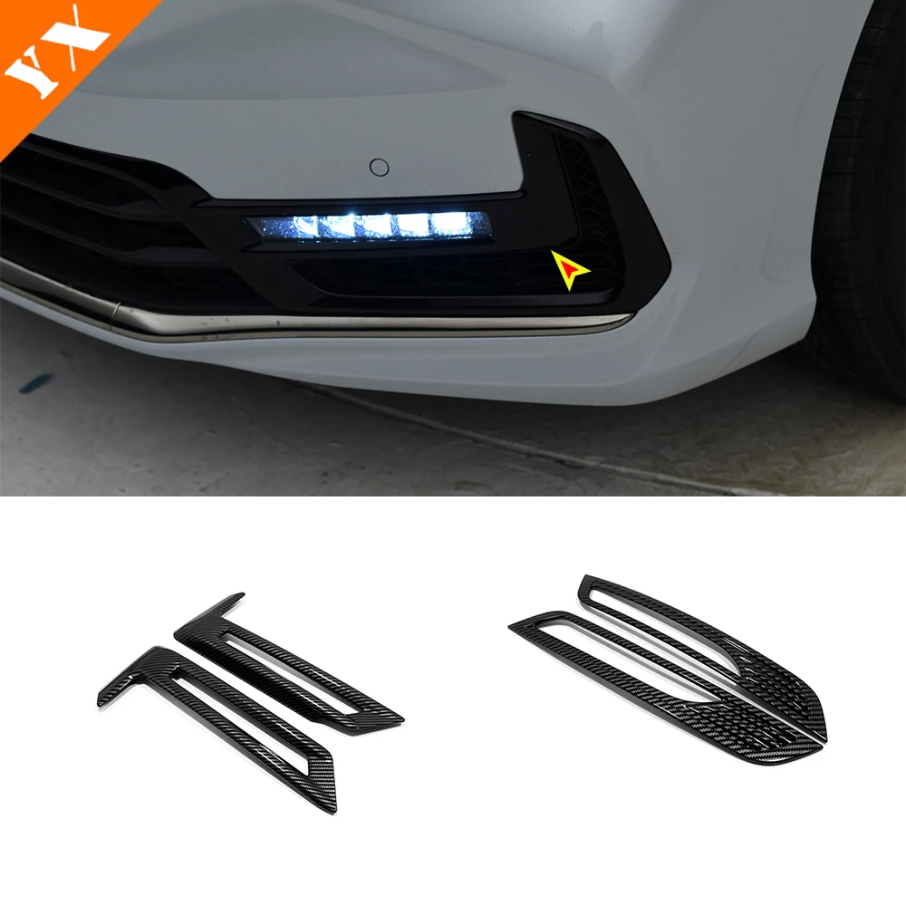 

Plastic Carbon Chrome Look Trim Garnish Car Front Rear Bumper Fog Light Lamp Decor Cover For Honda Odyssey Accessories 2022