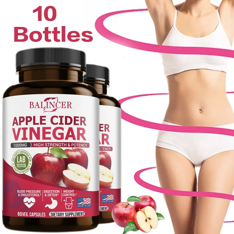 

Balincer Apple Cider Vinegar Dietary Supplement Weight Loss Lower Blood Pressure Cholesterol Promote Healthy Blood Sugar Levels