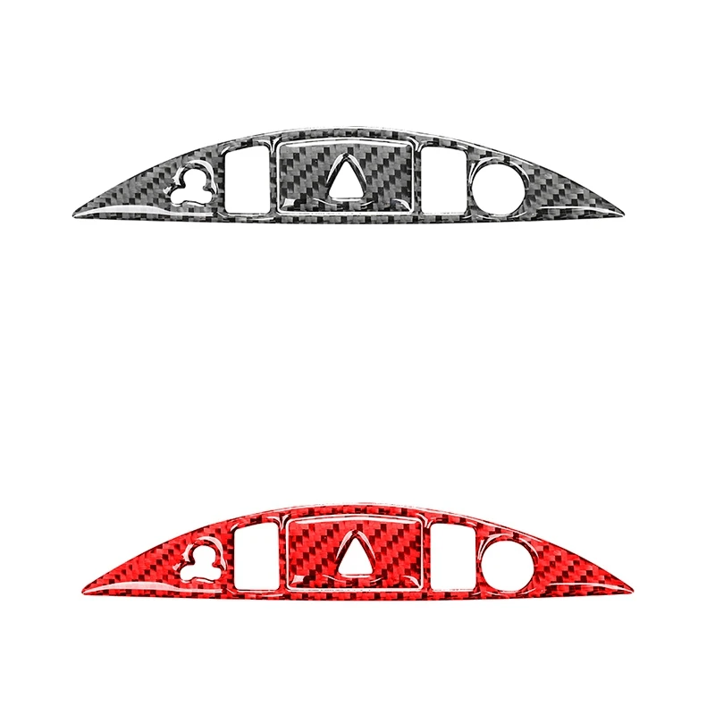 

For Mazda MX5 Miata 2009-2015 Accessories Carbon Fiber Emergency Light Button Cover Panel Trim Sticker