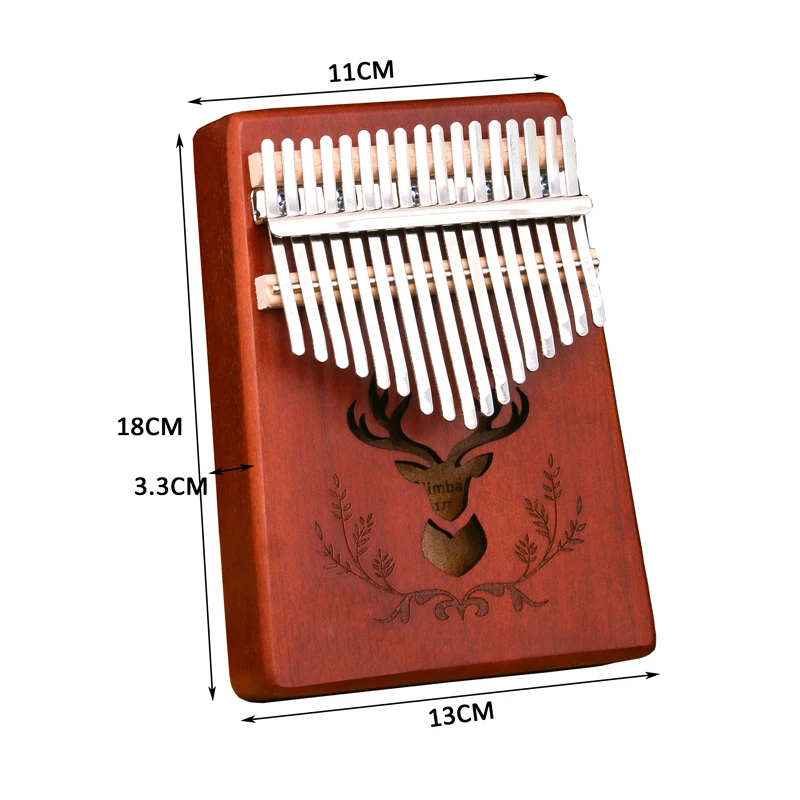 Перкуссионное пианино Mbira из красного дерева 17 клавиш музыкальные инструменты