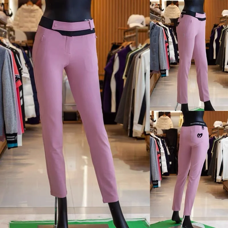 

Golf clothing women's pants early spring sports pants slim straight narrow foot ball pants high waist casual women's trousers