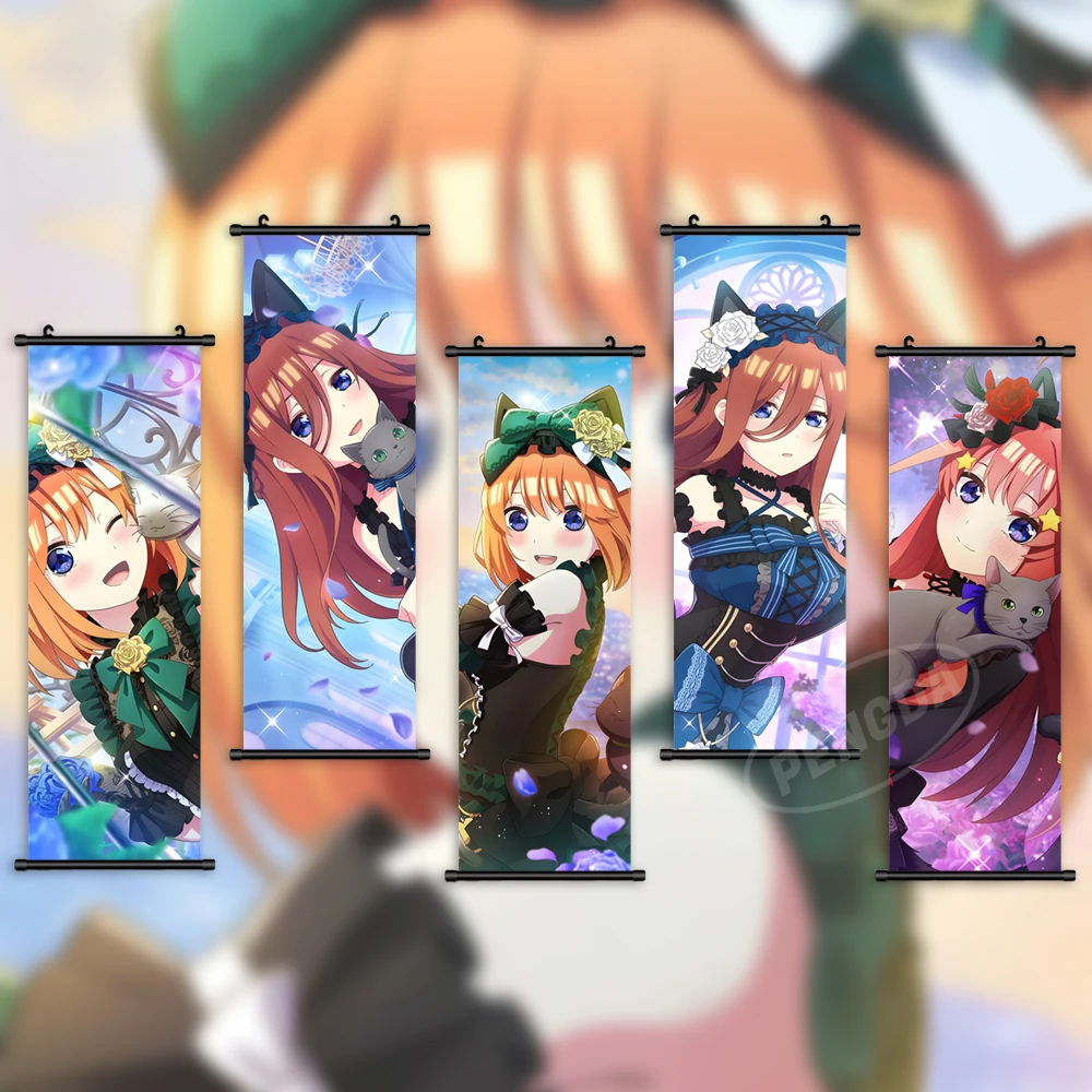 

Wall Art The Quintessential Quintuplets Pictures Anime Mural Poster Nakano Nino Scroll Hanging Painting Canvas Print Home Decor