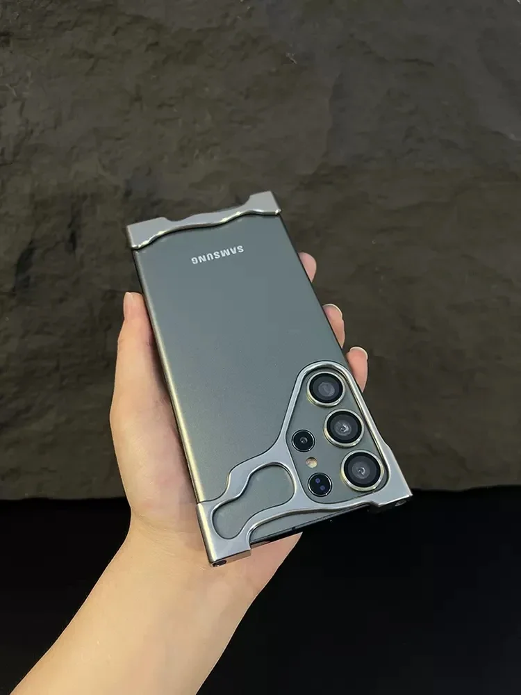 Фото Чехол для Samsung Galaxy S26 25 S24 S23 Ultra Plus из алюминиевого сплава с защитой объектива и углов №2