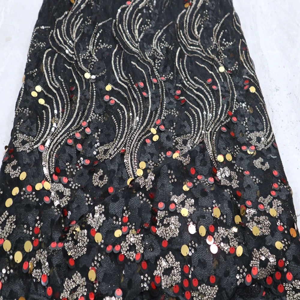 

Lace Fabric Sequined Fabric 2022 High Quality Lace 5 yards African Lace Fabric Nigerian Lace Fabric French Lace Fabric 5 yards