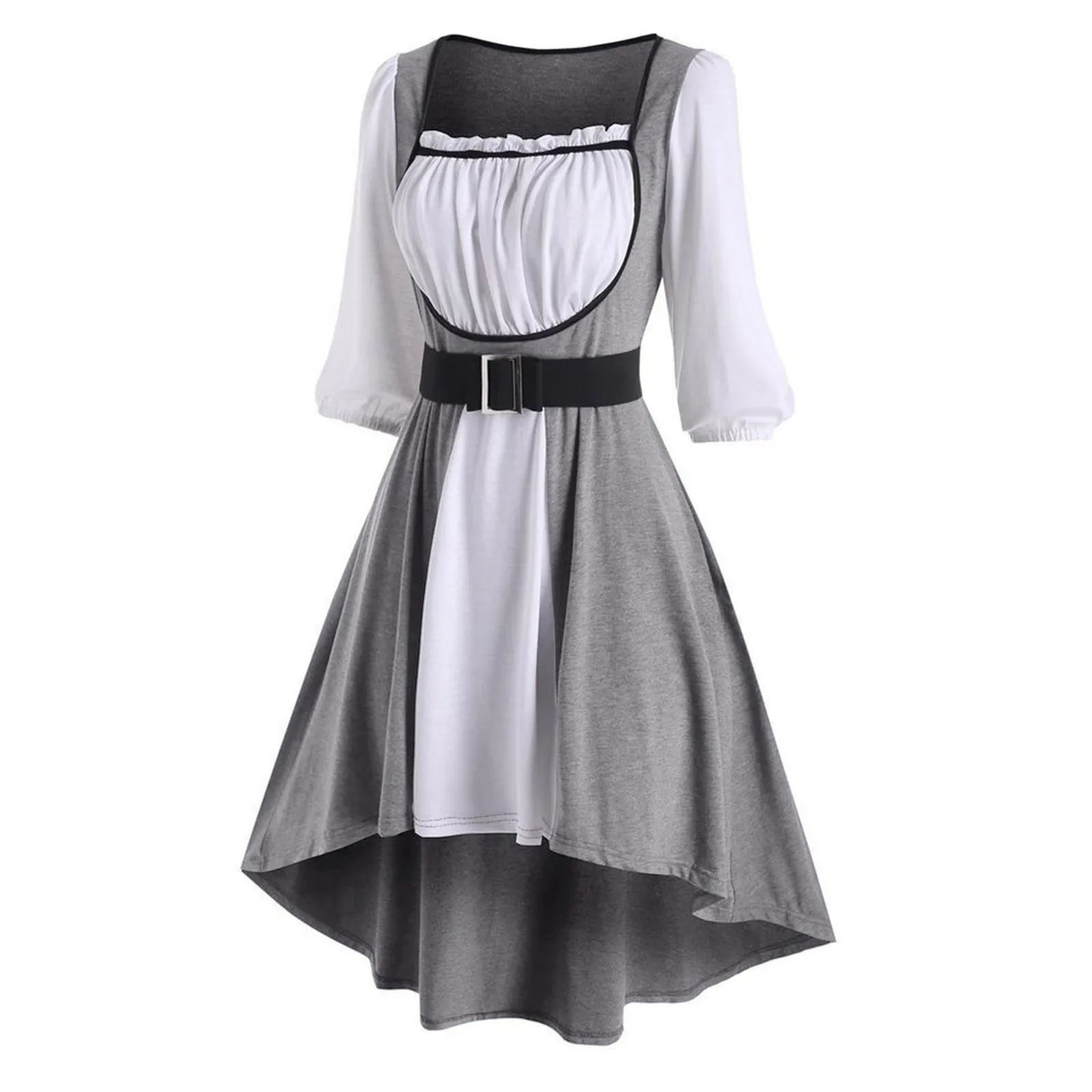 

Женские платья в стиле ретро панк, сшитые, Необычные Расклешенные платья