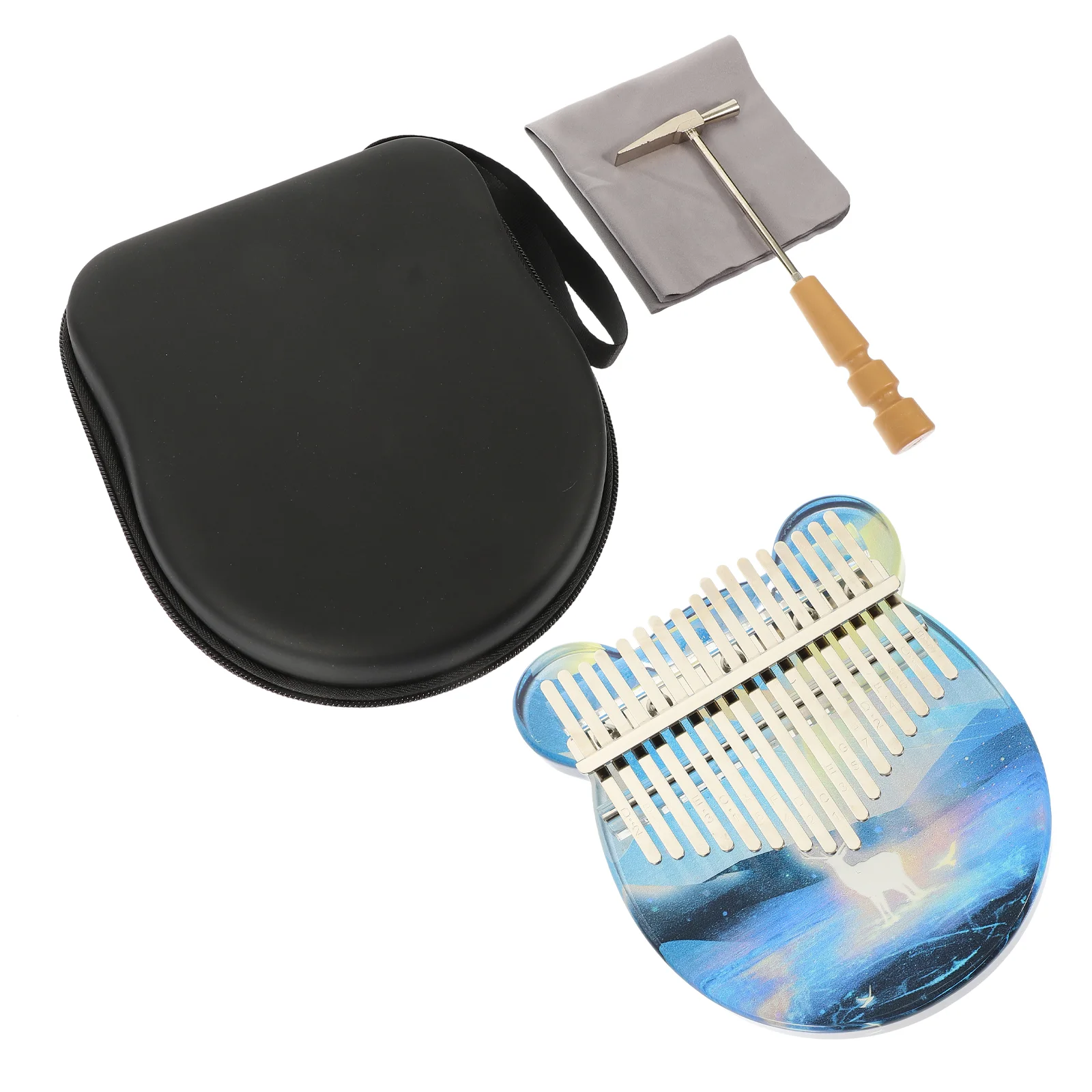 

1 Set Acrylic Crystal Kalimba 17 Keys Thumb Piano Small Musical Instrument