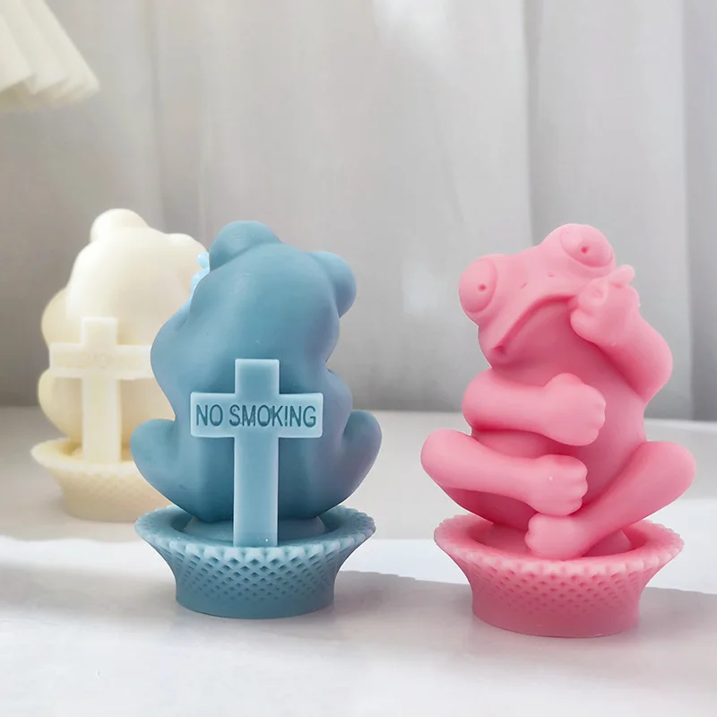 Силиконовая форма SZ837 для мыла в виде лягушки не курительной свечи 3D лягушка