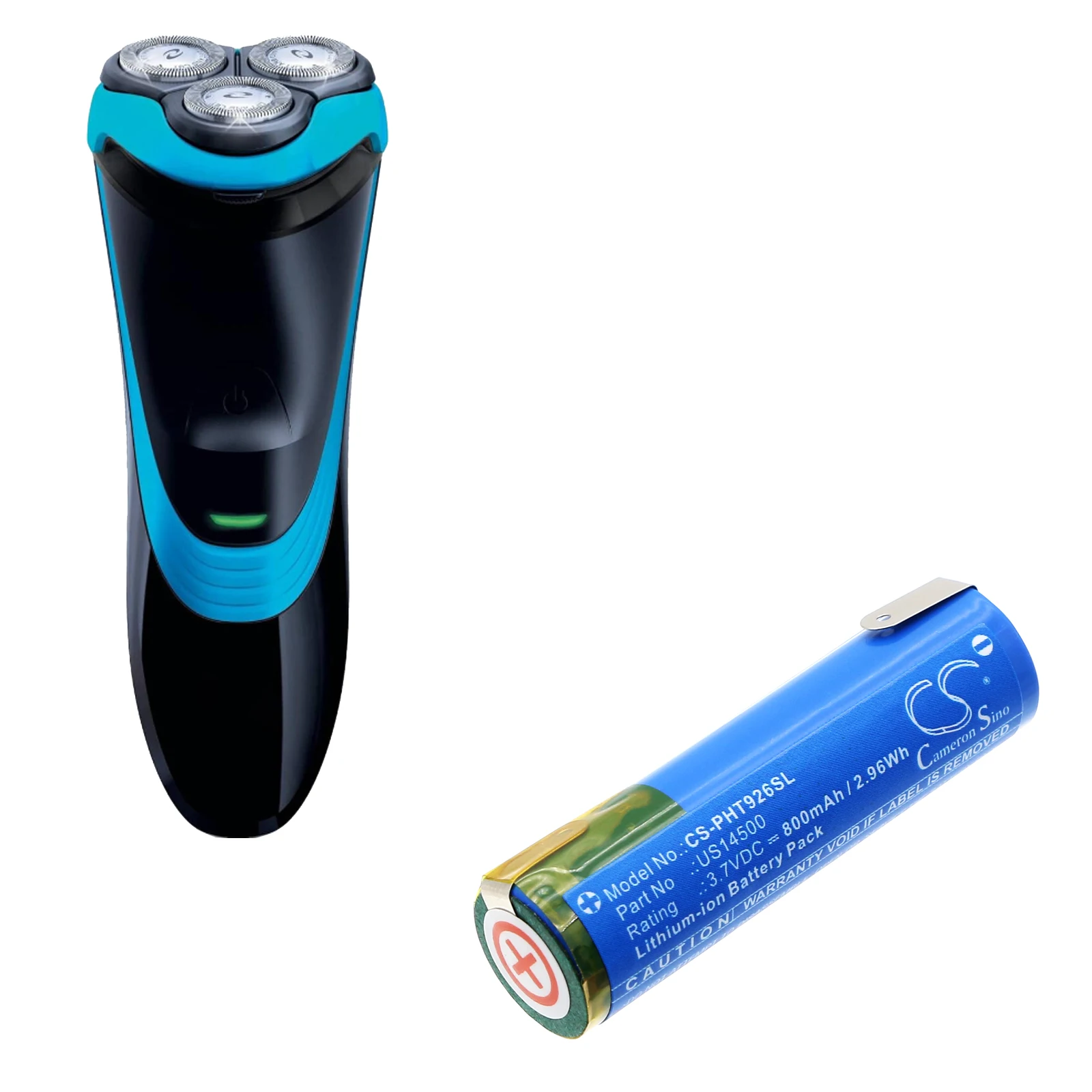 Сменный аккумулятор CS для Philips AT750 AT751 AT752 AT753 AT754 AT757 US14500 800 мАч2,96 Втч (art.: 3920cd3ca8f81) - 3920cd3ca8f81