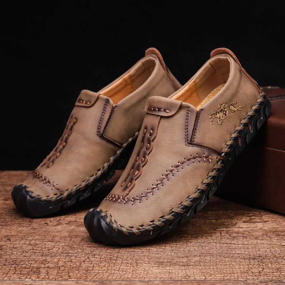 

Plus Size 38-48 Genuine Leather Shoes Men Handmade Shoe Casual Loafers Soft Breathable Flats Shoes Men's Moccasins for Driving