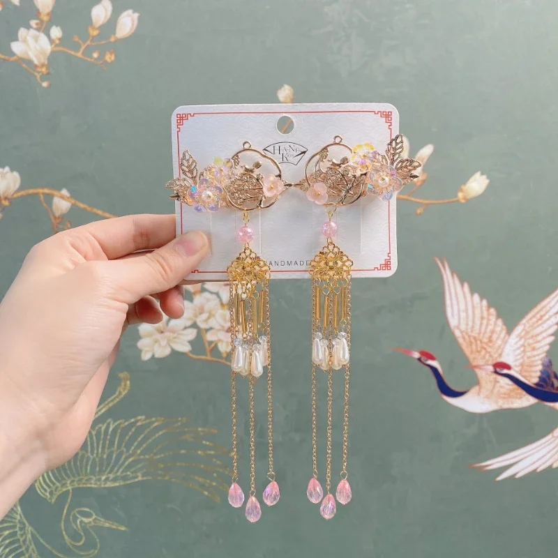 Антикварные Аксессуары Для Волос Красные Zajim Детей Hanfu Классическая Заколка