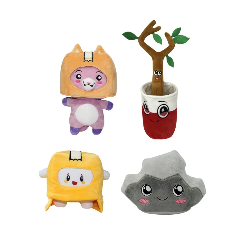 

Новинка, мягкая плюшевая игрушка Lankybox Boxy Foxy со съемными мультяшными ветками дерева, плюшевый подарок для детей, превращающаяся в куклу, поду...