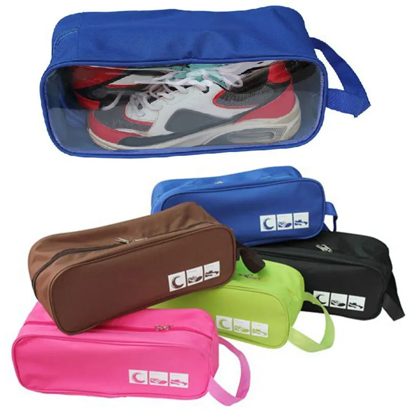 

Visible Dustproof Oxford Portable Folding Shoes Storage Bag Travel Tote Zipper Pouch Household Waterproof Shoe Organizer