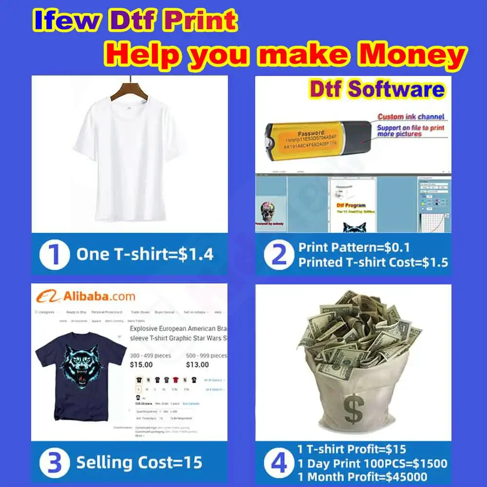 L18050 L8050 Бак с белыми чернилами DTF таймером мешалки Источник питания регулируемым