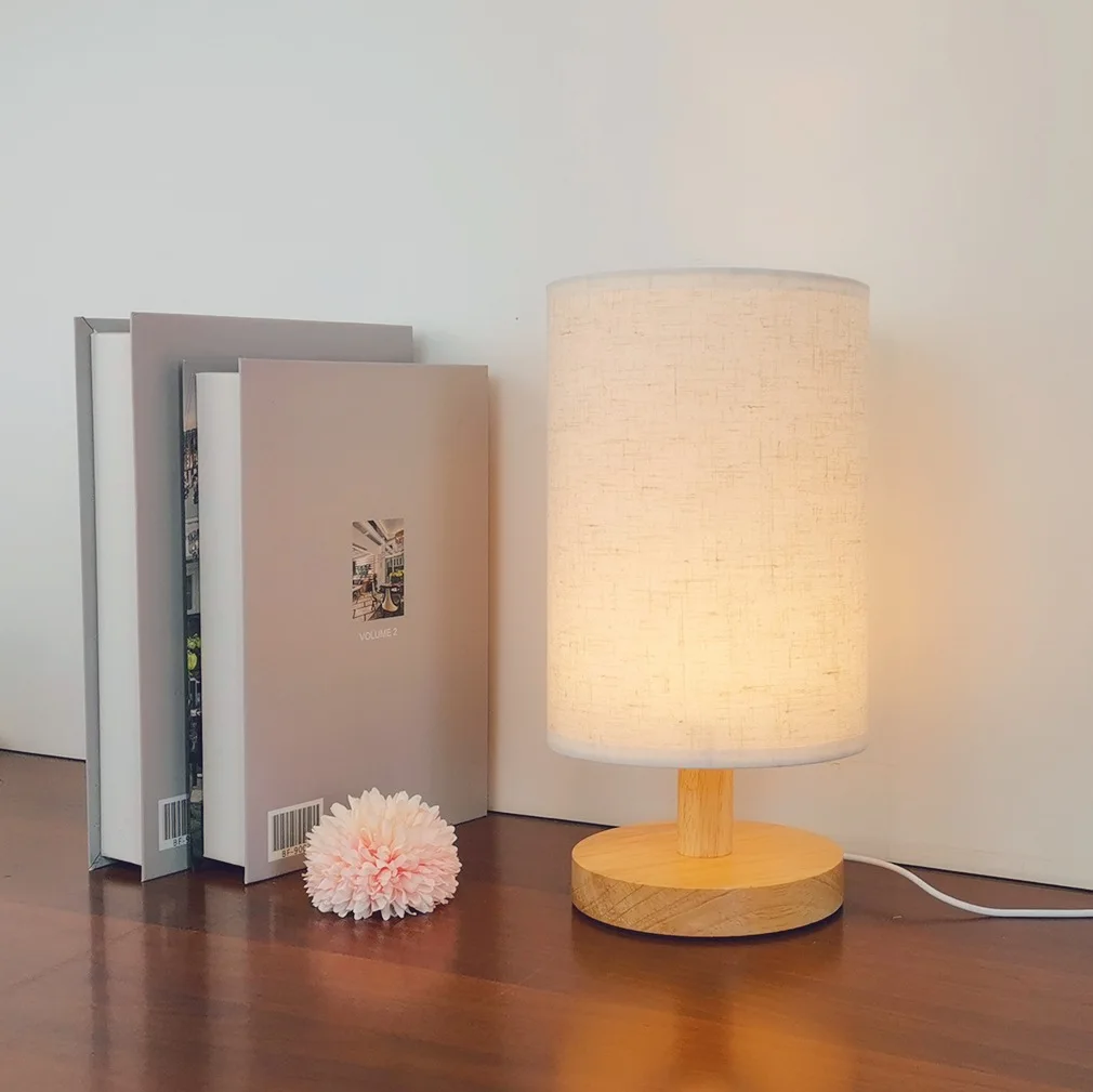 

Fabric Table Lamp USB Powered Modern Nordic Table Lamp Night Light Touch Control Bedside Lamp For Bedroom Living Room Decoration