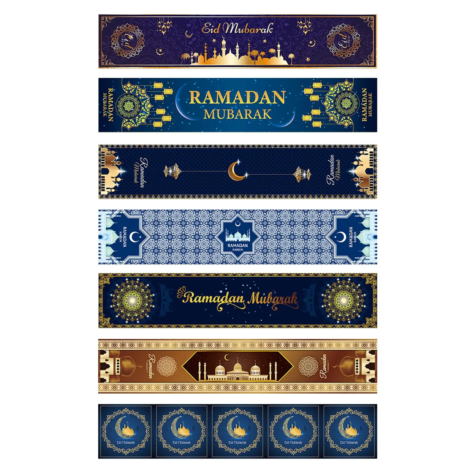 

Eid Mubarak Tablecloths Happy Ramadan Rectangle Tables Decoration