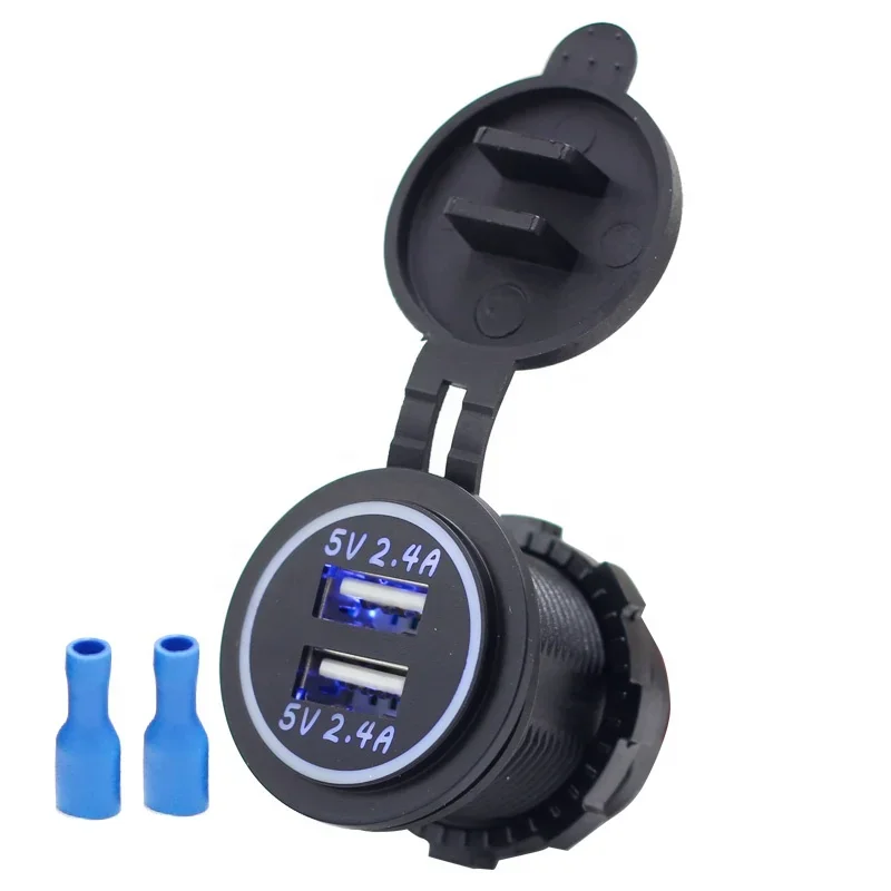 12V 24V 5V Dual 4.8A выход с двумя USB-портами