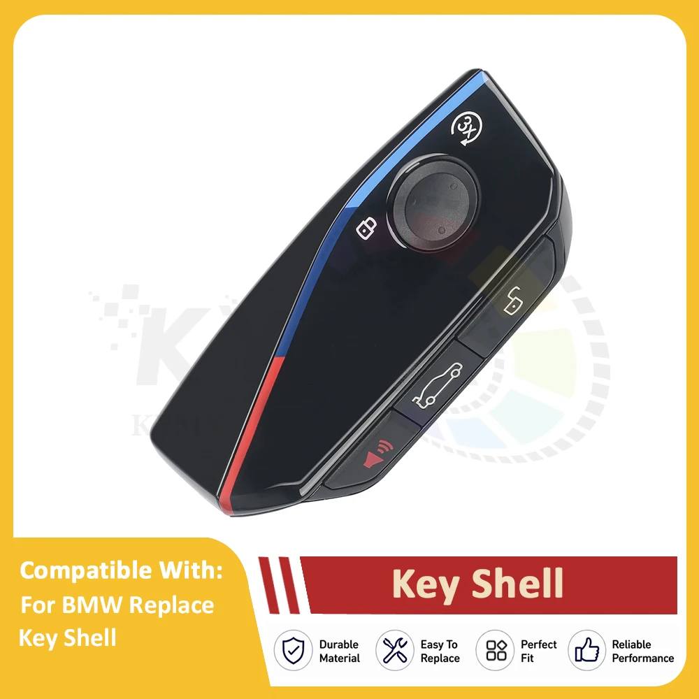 Фото Сменный корпус ключа KYMX с 3 кнопками запуска для BMW 2023+ 2 MPV U06 X1 U11 X2 U10 U Chassis, серебристый или черный. №3
